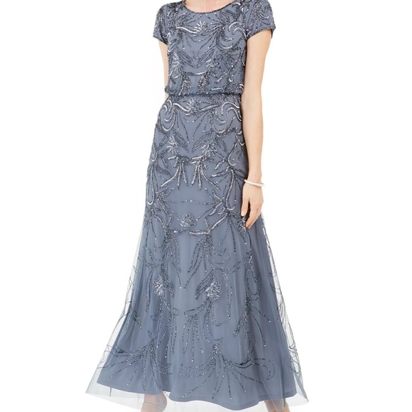 ADRIANNA PAPELL
Beaded Gown size 2 Dusty blue - Picture 1 of 2